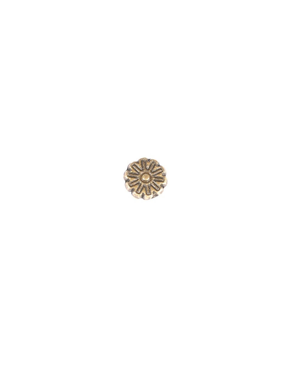 Intarpas gėlė antik. bronz. sp. 6 mm - 10 vnt