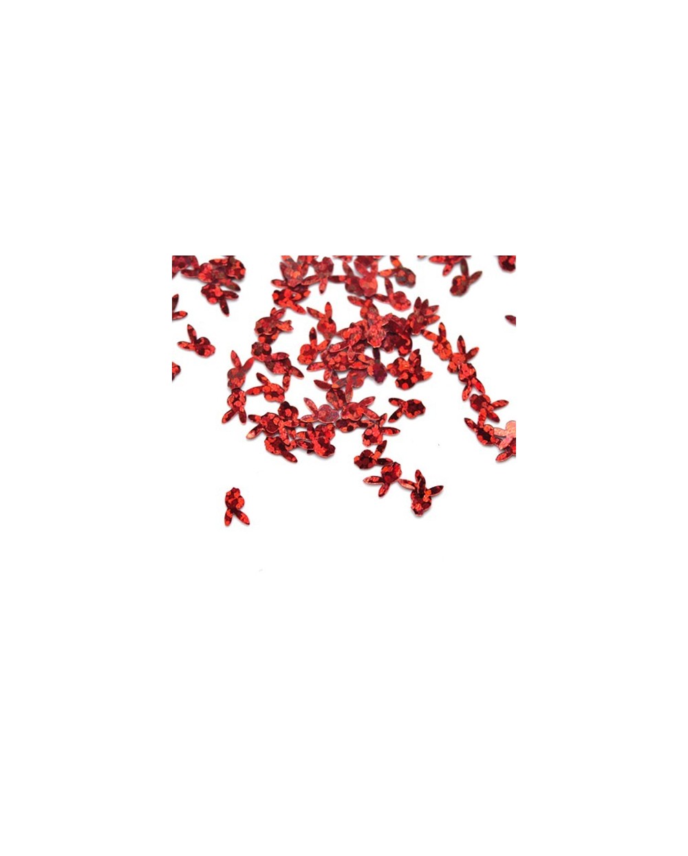 Žvyneliai raudonos sp. zuikio formos, 5 gr. 7x4mm