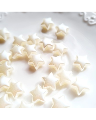 Akrilinė žvaigždė baltų perlų sp., 11mm, 1 vnt.
