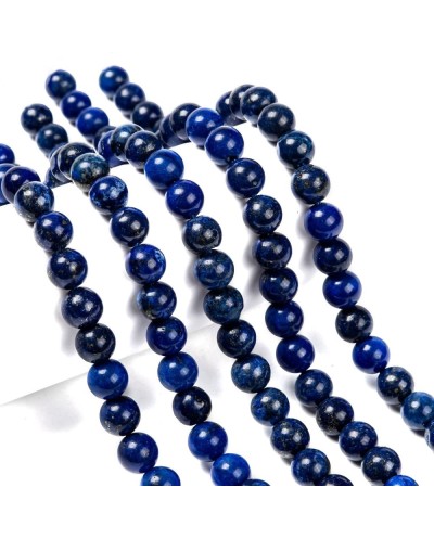 Lapis lazuli, apvalūs karoliukai papuošalų vėrimui