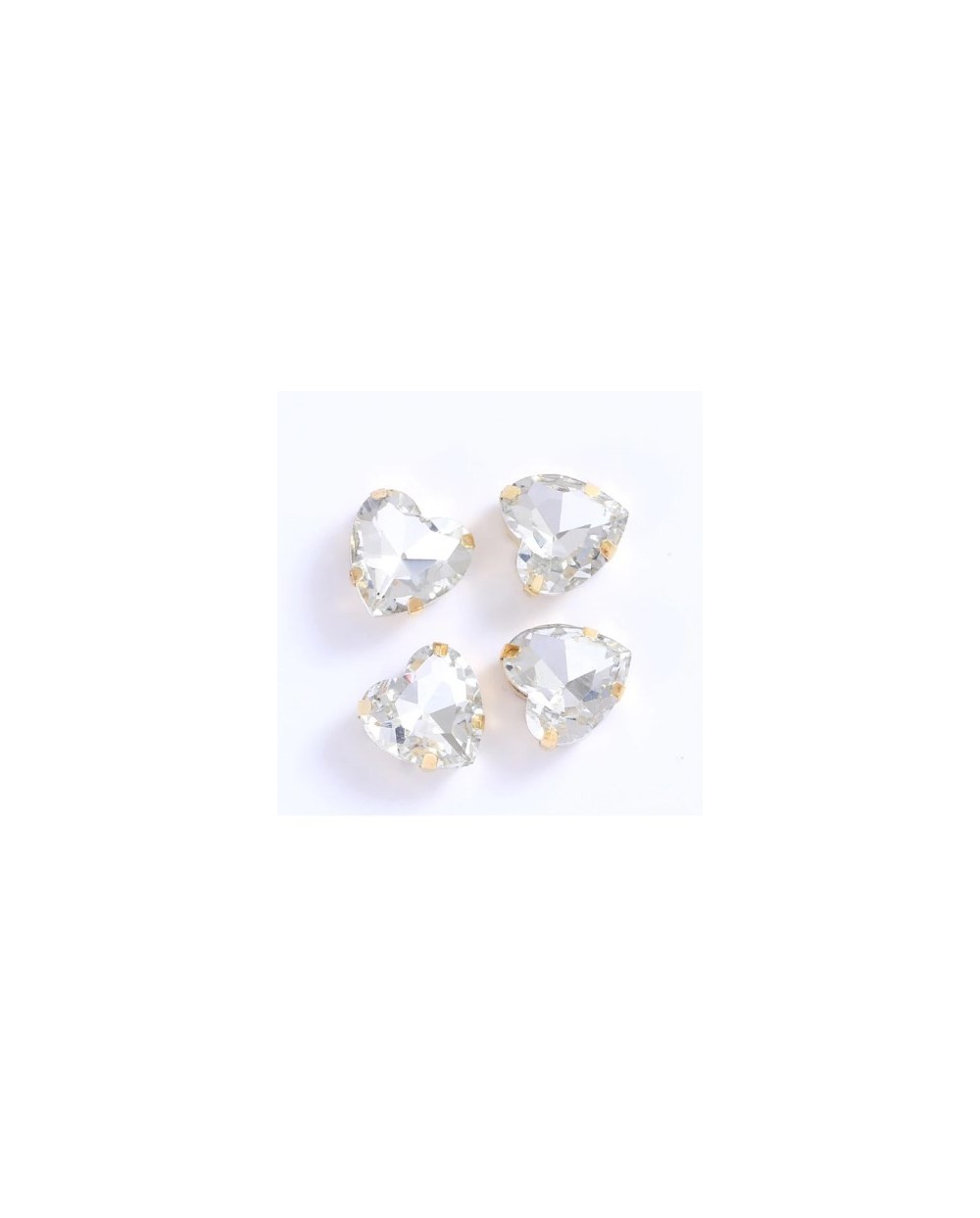 Kristalai širdelės prisiuvamos krištolo sp., 12mm, 1 vnt.