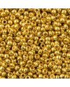 Biseris apvalus rocailles, ryškios aukso metallic sp., 2 mm, 7,5 gr