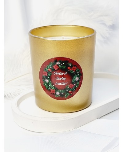 Sojų vaško aromatinė žvakė "Kalėdinė pasaka", 1 vnt.
