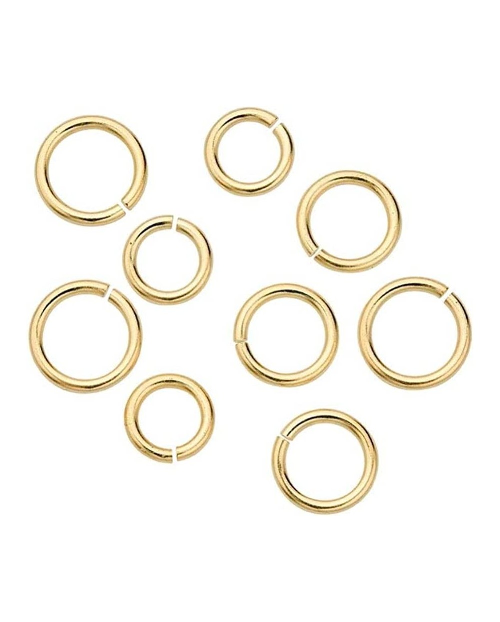 Žiedeliai metaliniai paauksuoti 6x1mm, 5 vnt.