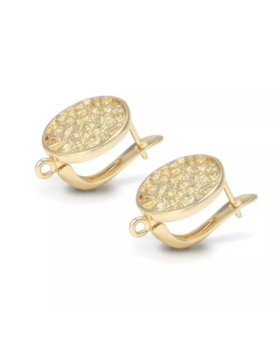 Auskarų užsegimai paauksuoti, 18K, Premium, 13.10x18.2 mm, 1 pora