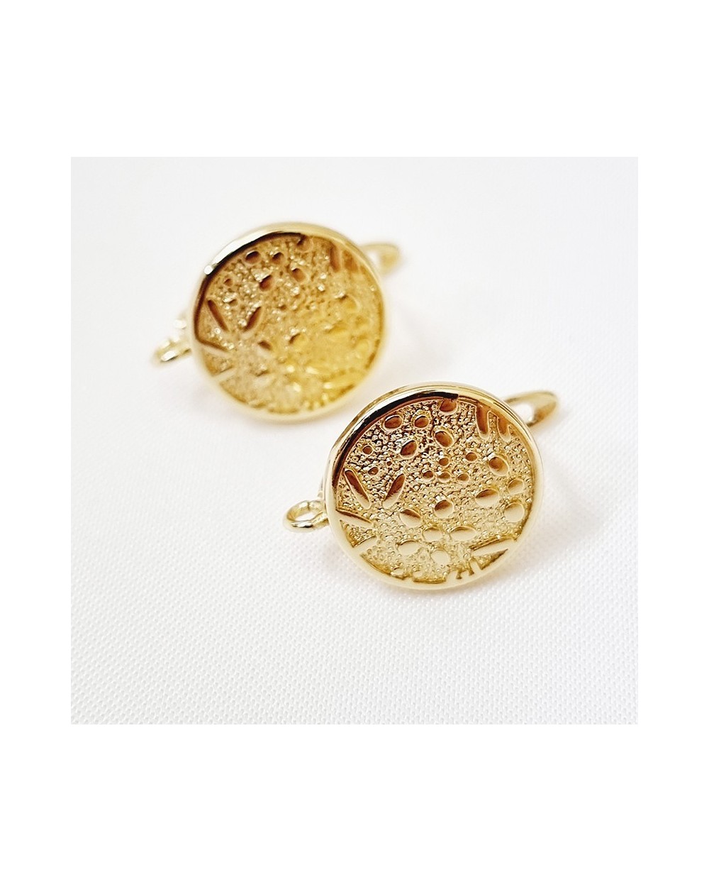 Auskarų užsegimai paauksuoti, 18K, Premium, 13.10x18.2 mm, 1 pora