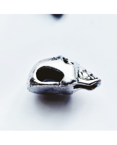 Karoliukas kaukolė, sidabro sp., 21x12x9,5mm, 1 vnt.