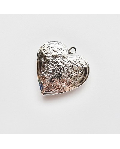 Pakabukas medalionas širdelė, sidabro sp. 27x32mm, 1 vnt