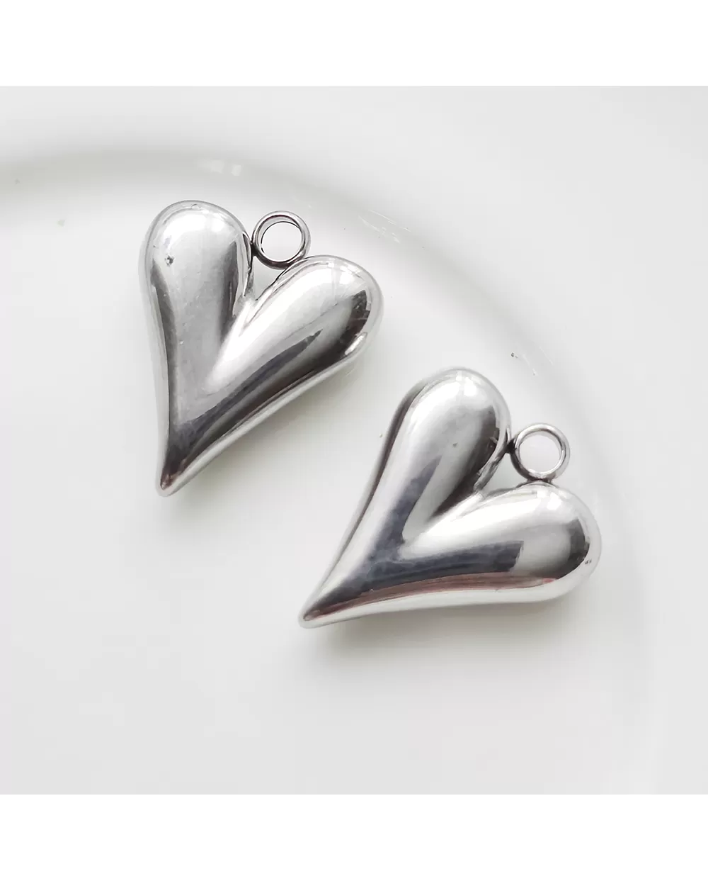 Pakabukas širdelė sidabro sp. nerūd. pl., 12x16 mm, 1 vnt.