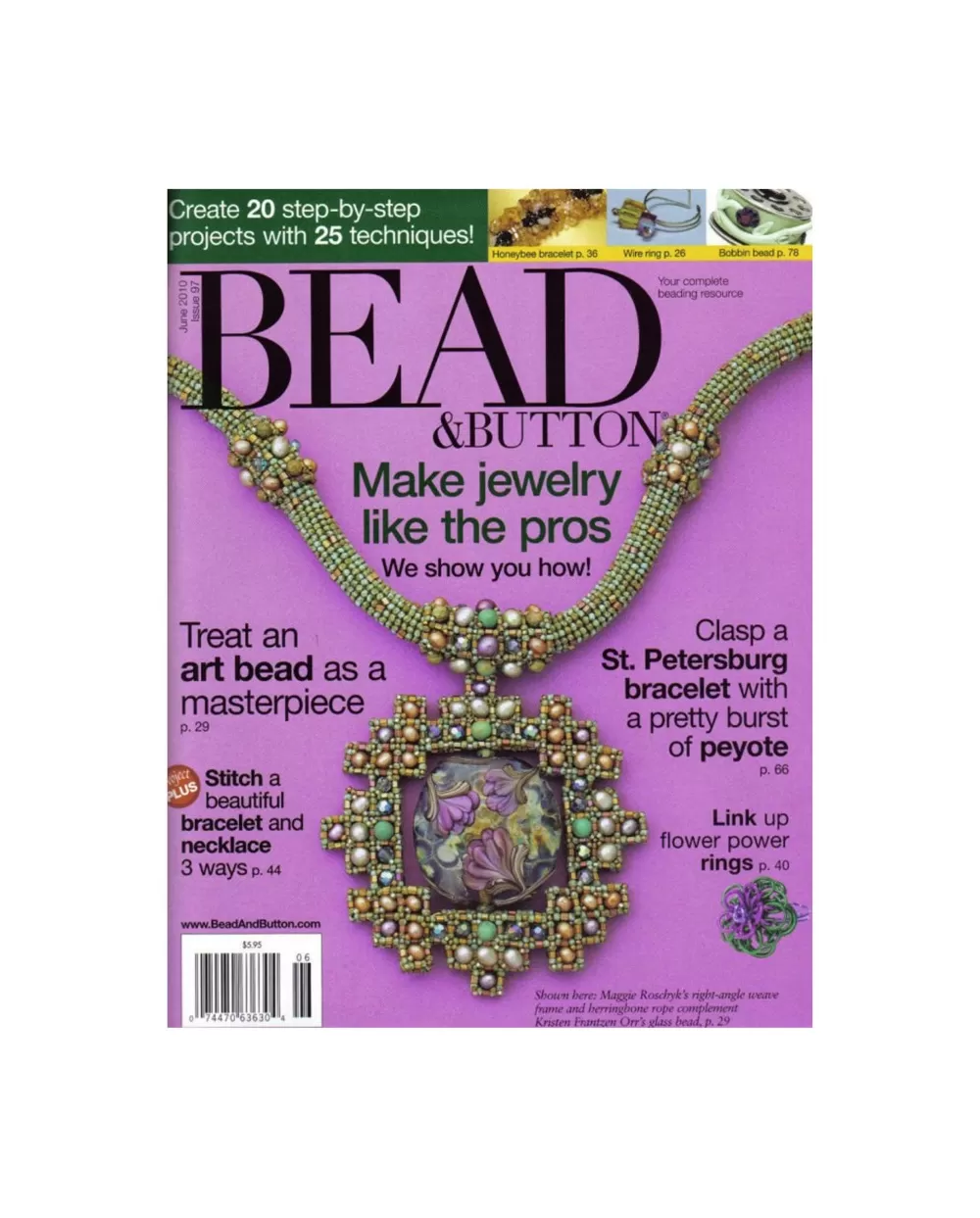 Žurnalas "Bead and Button". Birželis, 2010 m.